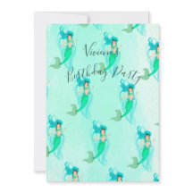 Birthday Mermaid Pattern Green Mermaid Schwanz Gir