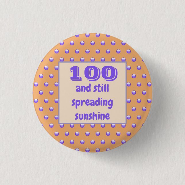 Birthday Milestone Blue Polka Dots Celebration Button (Vorderseite)