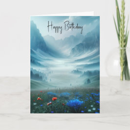 Birthday Misty Mountain Valley Karte