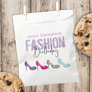 Birthday Modern Minimalistisch Girl Fashion Shoes Geschenktütchen