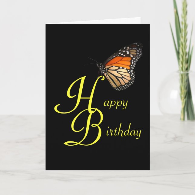 Birthday Monarch Butterfly Card Karte (Vorderseite)