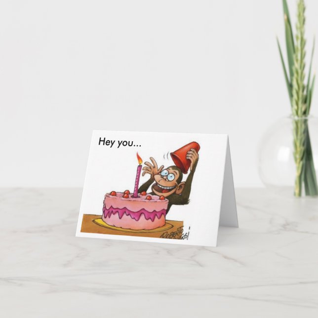 birthday_monkey, he Sie… Karte (Vorderseite)