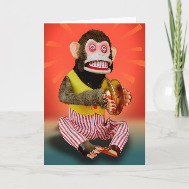 Birthday Monkey Karte (Vorderseite)