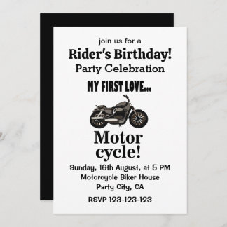 Birthday Motorrad Klassisches Motorrad Einladung