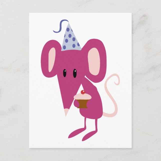 Birthday Mouse Postkarte (Vorderseite)