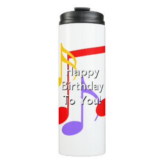 Birthday Music Notes   Thermosbecher