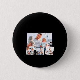 Birthday Name Age Photo Collage  Button