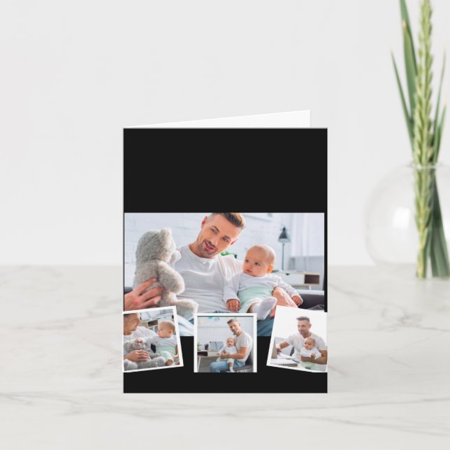 Birthday Name Age Photo Collage T Shirt  Karte (Vorderseite)