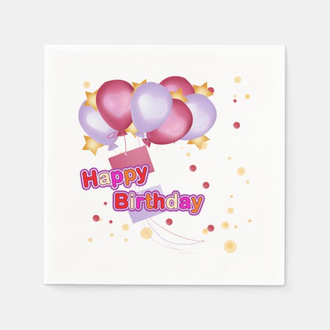Birthday Napkins Serviette (Vorderseite)