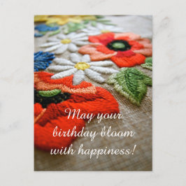 Birthday Needle Art Postkarte