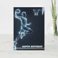 Birthday Neon Basketball Player