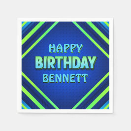 Birthday Neon Serviette