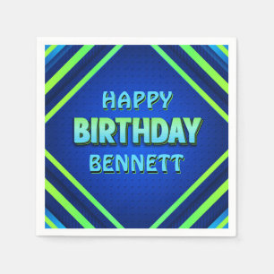 Birthday Neon Serviette