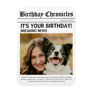 Birthday News  Magnet