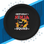 Birthday Ninja Squad Party Theme - Ninja Birthday Pappteller<br><div class="desc">This Birthday Ninja Squad design is perfect for a birthday ninja party for boys & girls who like ninjas, karate, taekwondo, judo or other forms of martial arts. This fun matching family design / matching squad design is a great birthday keepsake and party favor to always remember celebrating a ninja...</div>