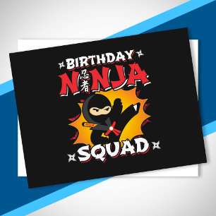 Birthday Ninja Squad Party Theme - Ninja Birthday Postkarte