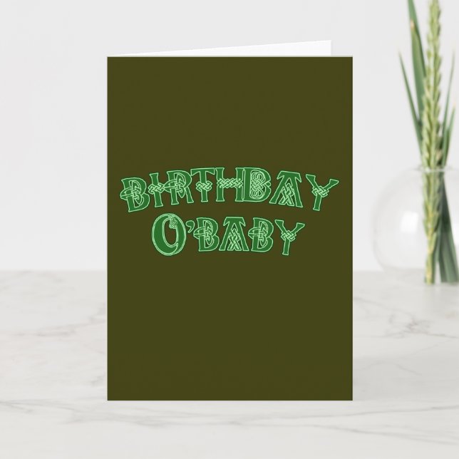 Birthday O'Baby St. Patrick's Day Tshirts Karte (Vorderseite)