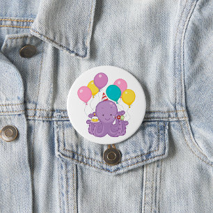Birthday Octopus Button