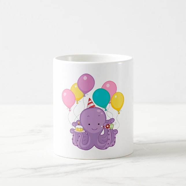 Birthday Octopus Kaffeetasse (Von Creator hochgeladen)