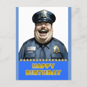 Birthday Officer Postkarte