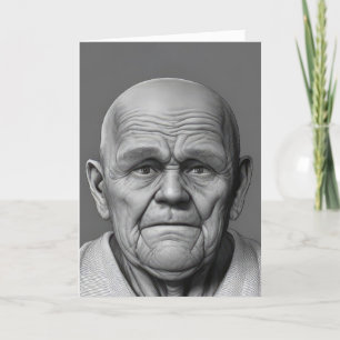 Birthday Old Man Face Karte