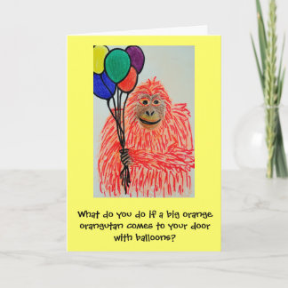 Birthday Orangutan Karte