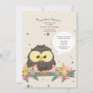 Birthday Owl Einladung