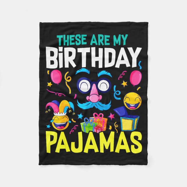 Birthday Pajama Cute Top Pj Girls Sleep  Fleecedecke (Vorderseite)