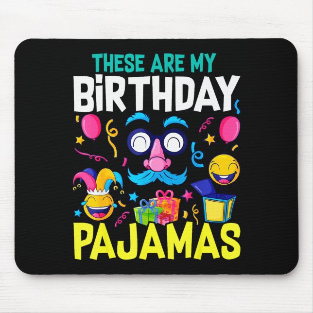 Birthday Pajama Cute Top Pj Girls Sleep  Mousepad (Vorne)