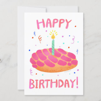 Birthday Pan Dulce Concha DIY Blank Einladung