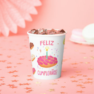 Birthday Pan Dulce Concha Pappbecher