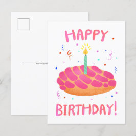 Birthday Pan Dulce Concha Postcard Postkarte