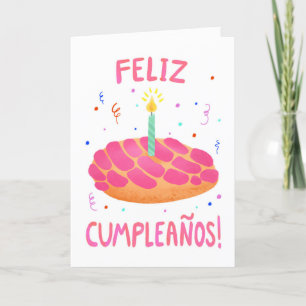 Birthday Pan Dulce Concha, Spanisch Karte