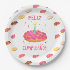Birthday Pan Dulce Concha, Spanisch Pappteller