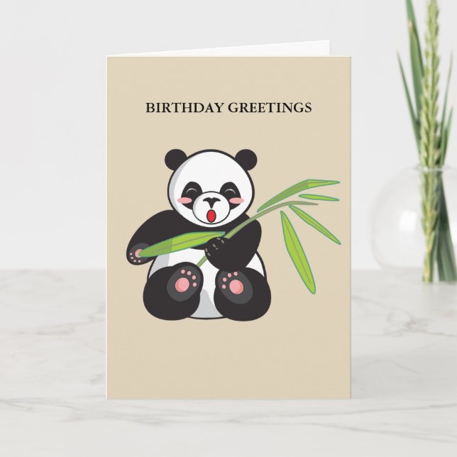 Birthday Panda Karte (Vorderseite)
