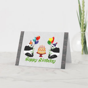 Birthday Pandas Karte