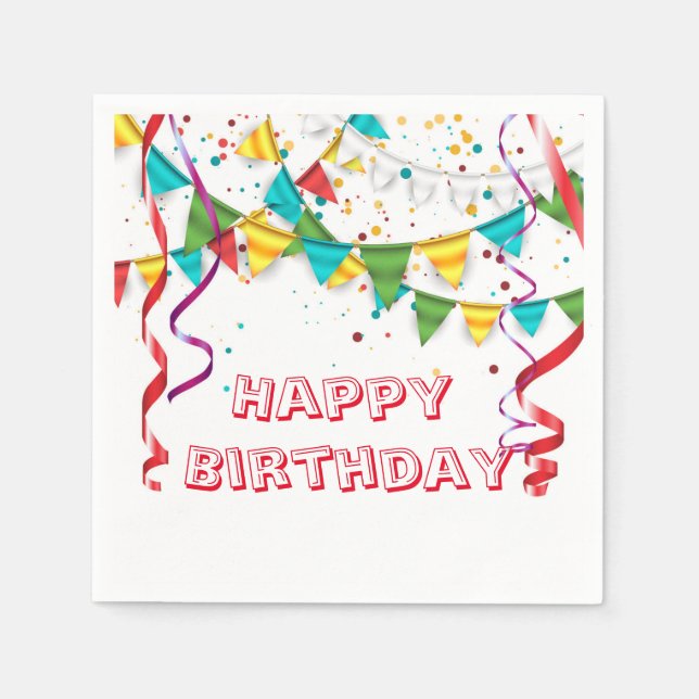 Birthday Paper Napkins Serviette (Vorderseite)