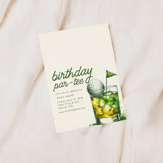 Birthday Par-T-Shirt Party Einladung mit Whiskey