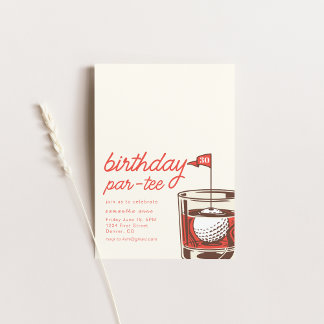 Birthday Par-T-Shirt Party Einladung mit Whiskey