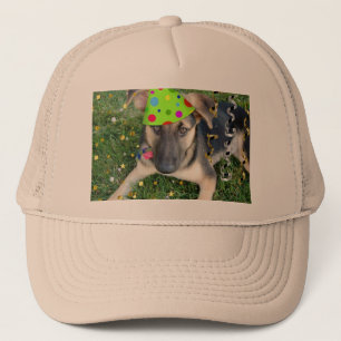 Birthday Party Animal German Shepherd Truckerkappe