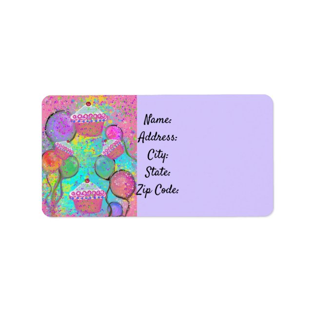 BIRTHDAY PARTY ART ADRESSAUFKLEBER (Vorne)