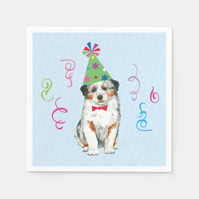 Birthday Party Aussie Serviette (Vorderseite)