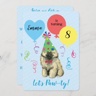 Birthday Party Ballons Keeshond Einladung