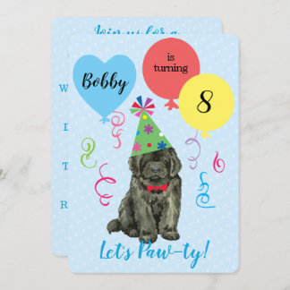 Birthday Party Ballons Neufundland Einladung