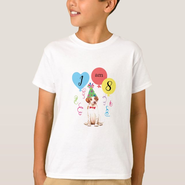 Birthday Party Ballons Pointer T - Shirt (Vorderseite)