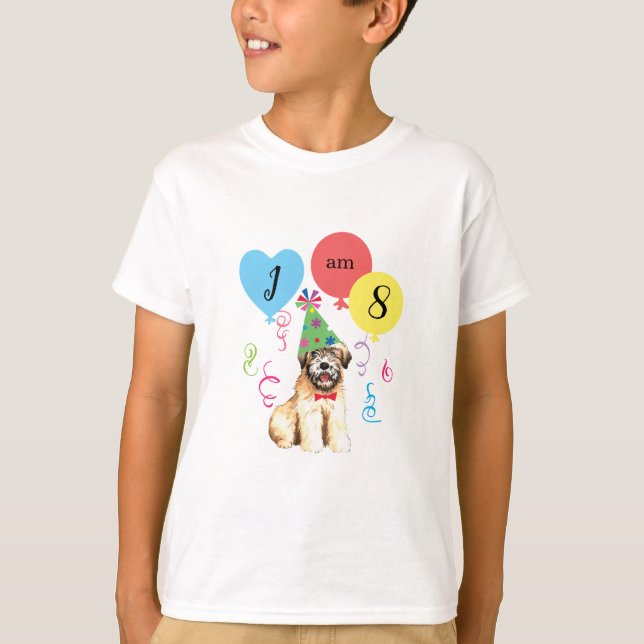 Birthday Party Ballons Wheaten Terrier T - Shirt (Vorderseite)