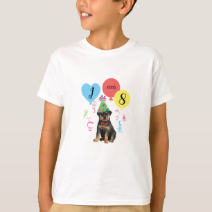 Birthday Party Balloons Rottweiler T - Shirt