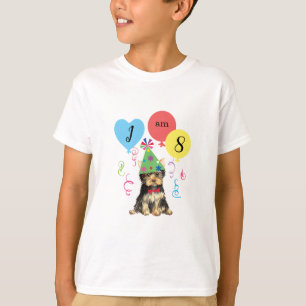 Birthday Party Balloons Yorkie T-Shirt