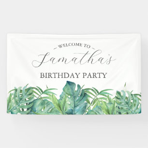 Birthday Party Banner Tropical Luau