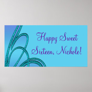 Birthday Party Banners Posters Poster